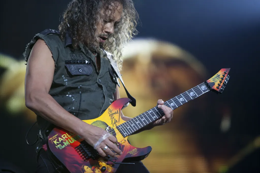 Kirk Hammett of Metallica performing at Sonisphere 2011